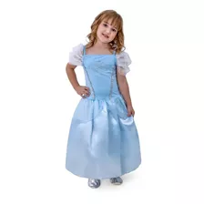 Vestido Fantasia Princesa Cinderela Infantil