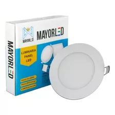 Panel Led Embutir Redondo 6w Luz Fria Spot 220v Mayorled X 10u