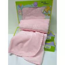 Cobertor Bebe Menina Touch Texture Raschel Relevo Jolitex