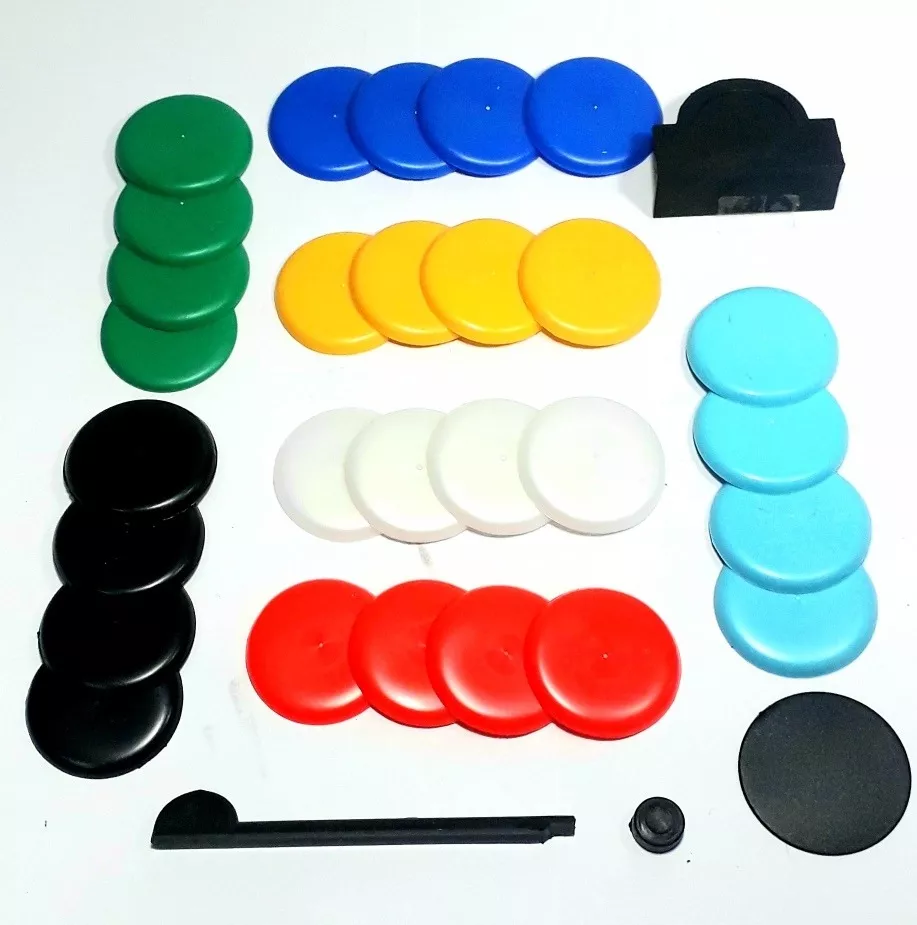 Kit 7 Jogos Botão Gulliver S/ Escudo Cores Variadas Plástico