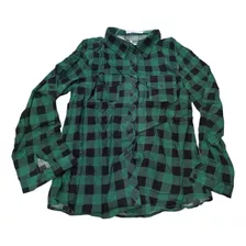 Camisa Xadrez Feminina Verde Festa Junina Arraial Blusa 