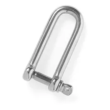 Manilha Reta Longa Aço Inox Aisi 316 C Pino Roscado - 6mm 