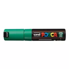 Caneta Posca Pc-8k Ponta Chanfrada 8mm Verde - Uniball