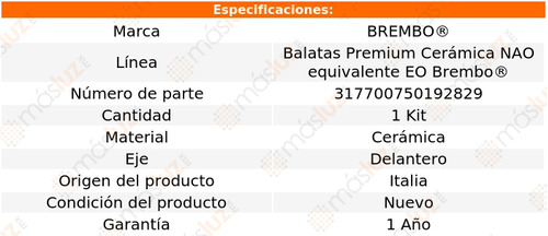 Balatas Cermicas Delanteras Chrysler Lhs 1994 Brembo Foto 3