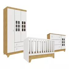 Quarto De Bebê Malu Branco Acetinado Bétula Carolina