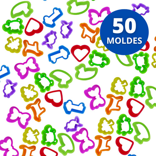 50 Forminhas De Massinha De Modelar Atacado Molde Cortador