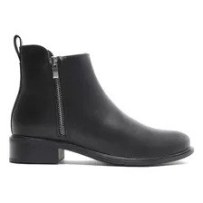 Bota Feminina Anacapri Cano Baixo Preta Zíper Original 