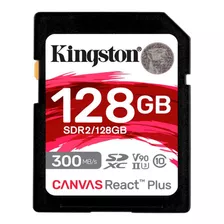 Memoria Sd Kingston Canvasreact Plus 128gb Uhs-ii U3 V90 300