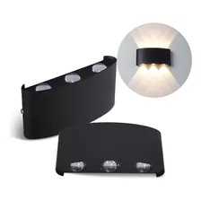 Aplique Exterior Bidireccional 6led 6w Calida 220v Mayorled