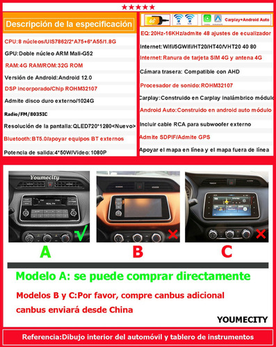 Radio Estreo Android Auto Gps Para Nissan Kicks Micra Versa Foto 5