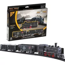 Trem Ferrorama Locomotiva Trenzinho Elétrico Com Som E Luz