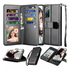 Funda Para Galaxy S20 Fe 5g, Billetera/negro/cuero