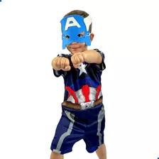 Fantasia Infantil Vingadores Heróis Capitão América Short