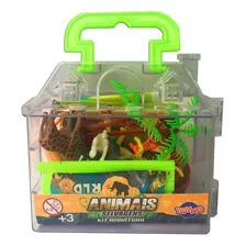 Kit Animais Da Selva Na Casinha Display 12 Peças Toyng 45110