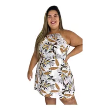 Vestido Feminino Curtinho Casual Alcinhas Estampado