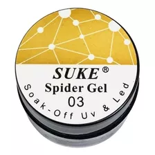 Spider Gel Profissional Teia De Aranha Estilo Elástico Suke Cor Dourado Listrado