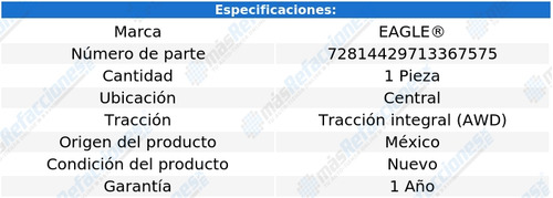 Soporte Cardan Ctral Lexus Is250 V6 2.5l 06-15 Eagle Foto 3