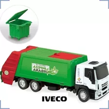 Brinquedo Caminhão Iveco Coletor Lixo Urbano Menino Brincar