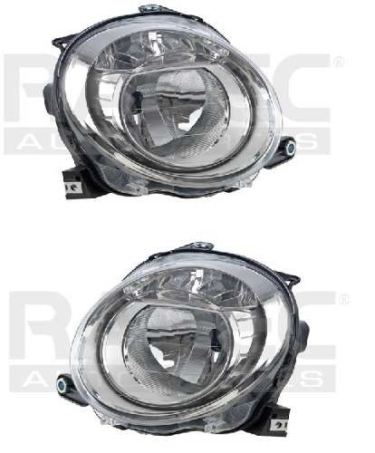 Par Juego Faros Superiores Fiat 500 2009 - 2012 Depo Rxc Foto 4