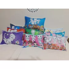 Pinta, Lava Y Volve A Pintar, Almohadones Para Colorear X 17