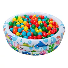 Piscina Infantil Inflável 180l + 50 Bolinhas Colorida