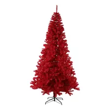 Árvore Natal 210cm Luxo Pinheiro Vermelho 1100 Galhos Linda