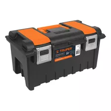 Caja Plástica 22 C/compartimentos, Naranja, Broche Metálico