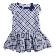 Vestido Infantil, Xadrez Lilas, Azul, Verde, Janie And Jack