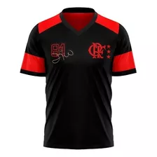 Camiseta Flamengo Nova Zico Retro Adulto Braziline