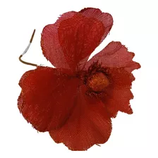 Flor Magnolia Mediana Rojo Adorno Arbol De Navidad 