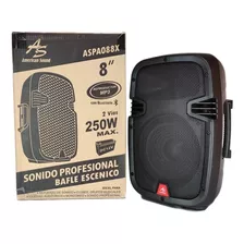 Parlante American Sound 8 Pulgadas Profesional Color Negro 110v