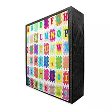 Ropero Con Letras Y Números En Cuadros Multicolor