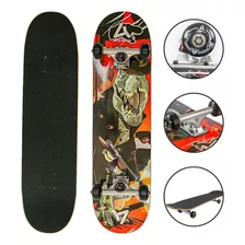 Skate Semi Profissional Infantil Com Lixa + Kit Proteção