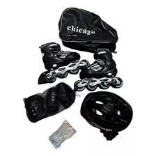 Patines Chicago Niño En Linea Ajustables + Kit Completo