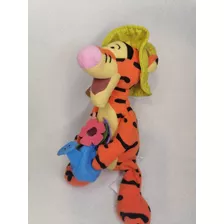 Peluche Original Tigger Flores Winnie De Pooh Disney 25cm.