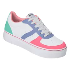 Tênis Confortável Feminino Dijean Plataforma Casual Colorido