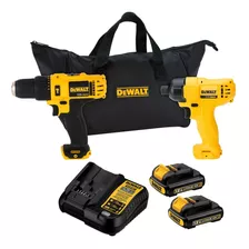 Combo 12v Rotomartillo Y Llave Dewalt Dck202c2-b3 Color Amarillo