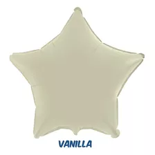 Balão Metalizado Estrela De 50cm - 20 Polegadas - Flexmetal Cor Vanilla