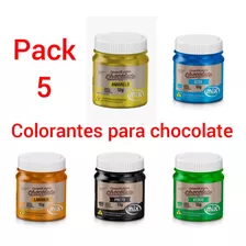 Pack 5 Colorantes Alimentarios Para Chocolates Sin Gluten