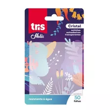 Bloco De Notas Adesivas Cristal Transparente Tris Holic Cor Cinza