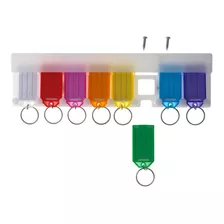 Organizador Identificador De Llaves + Llaveros Multicolor 1a