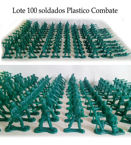 Dante42 Lote 100 Soldados Plastico Combate