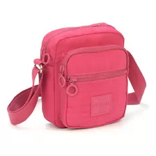 Bolsa Feminina P Transversal Up4you Tactel Alça Regulável Cor Pink