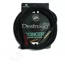 Cable Instrumento Destroyer Concert R/cromado L/dorado 3mts