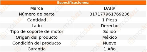 1- Soporte Motor Der Para Kia Picanto L6 3.0l 2011/2017 Dai Foto 2