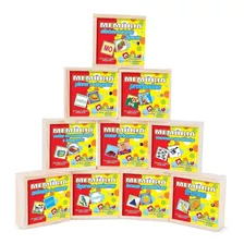 Brinquedo Educativo Memória Kit Com 10 Jogos