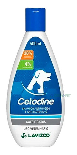 Shampoo Antifúngico Para Cães E Gatos Cetodine Lavizoo 500ml