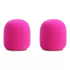 Espuma Rosa Pink De Globo Microfone Externo Pop Filter Com 2