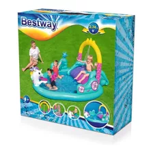 Pileta Inflable Unicornios Tobogan Bestway 53097 220 Lt