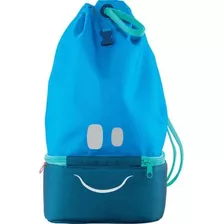 Lonchera Bolso Maped Figura Para Niños Azul Con Separado 